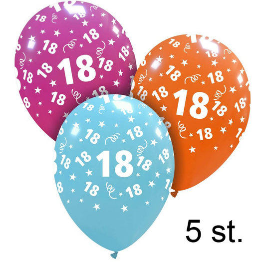 Ballonnen 18 multicolor, cm, stuks, geschikt voor helium