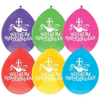 Welkom Sinterklaas ballonnen, 10 st