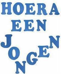 foam stickers hoera een jongen