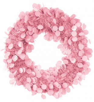 (deur)krans baby roze, 45cm