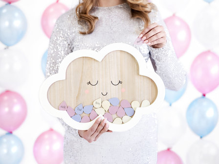 baby cloud gastenboek hout