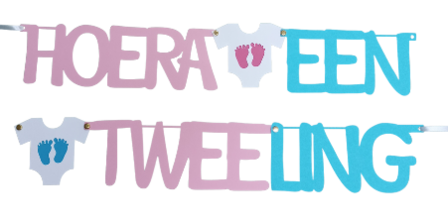 Tweelingslinger papier, mix roze en blauw