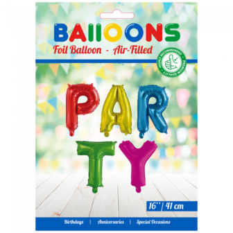 Folieballon letters PARTY