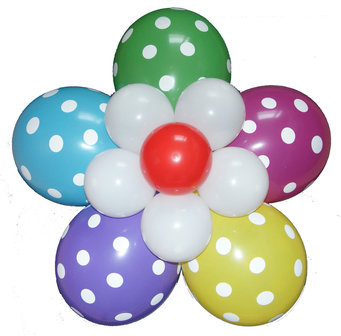 Ballonnen bloem polka dots