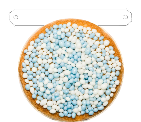 Tussenstukje beschuit met blauwe muisjes