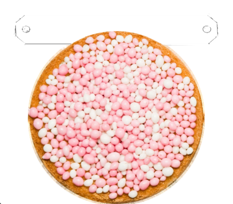 Tussenstukje beschuit met roze muisjes