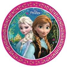 Zichzelf infrastructuur Gangster Frozen Disney Bord Anna en Elsa 23cm, 8 stuks