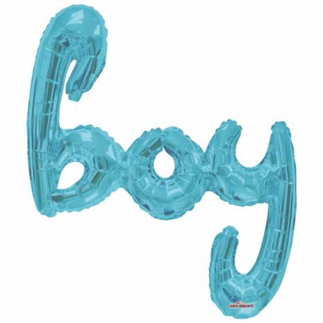 XL folieballon Boy, 91cm, blauw