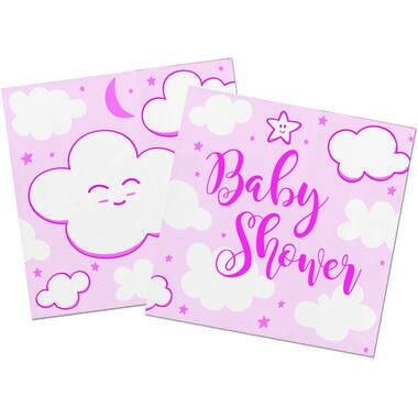 baby shower servetten roze