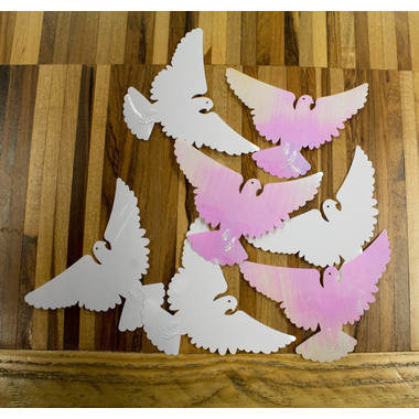 XL tafel decoratie confetti duifjes