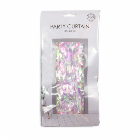 Party deurgordijn iridescent, 240x100 cm