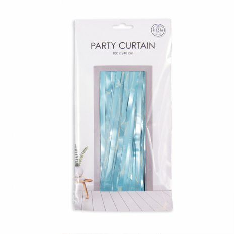Party deurgordijn baby blauw, 240x100 cm