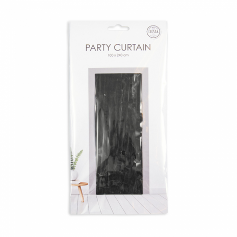 Party deurgordijn zwart, 240x100 cm