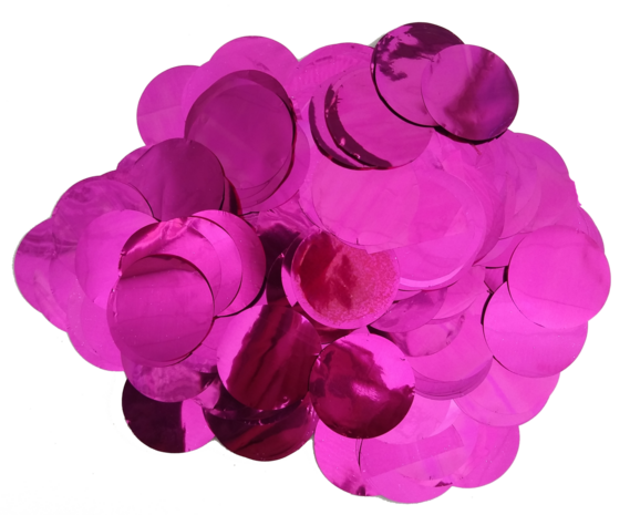 Confetti XL roze fuchsia metallic