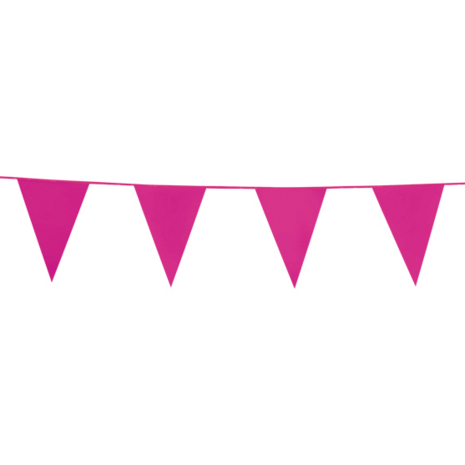 Vlaggenlijn pink / donker roze, 10 m