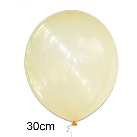 crystal clear ballon geel, 30cm