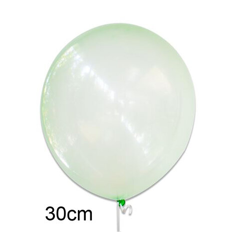 crystal clear ballon groen, 30cm