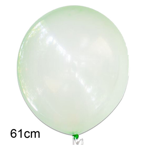crystal clear ballon blauw, 61cm
