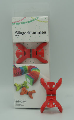 Slingerklemmen rood 4 stuks