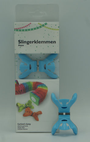 Slingerklemmen blauw 4 stuks