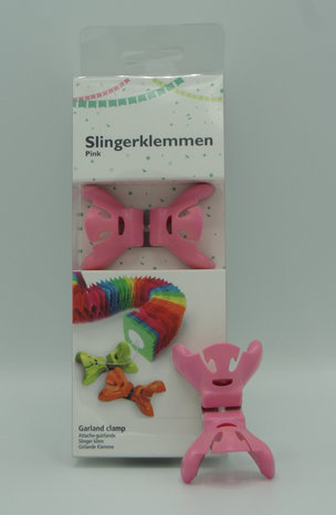 Slingerklemmen roze 4 stuks