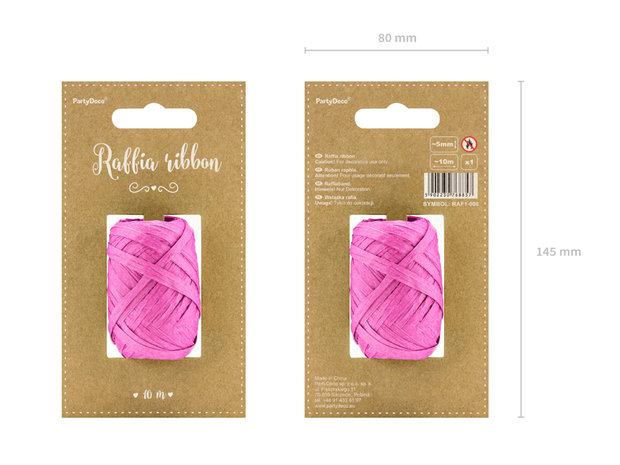 Fuchsia raffia lint 10m