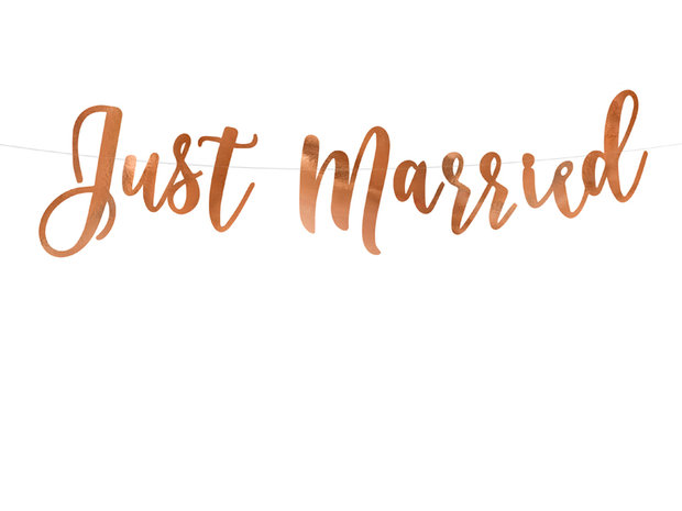 Banner Just Married rose goud