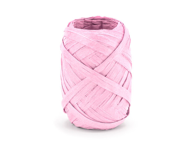 Roze raffia lint 10m