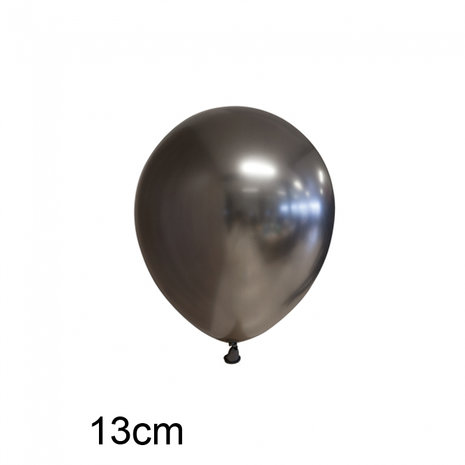 kleine chrome ballonnen zwart antraciet