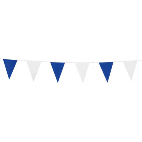 Mini vlaggenlijn Blauw wit, 3 meter