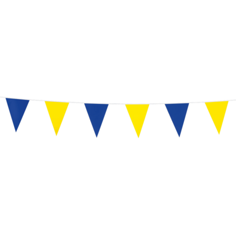 Mini vlaggenlijn Blauw Geel, 3 meter