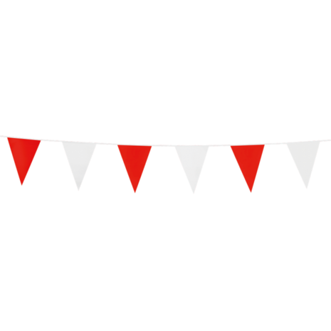 Mini vlaggenlijn rood wit, 3 meter