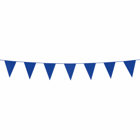 Mini vlaggenlijn Blauw, 3 meter