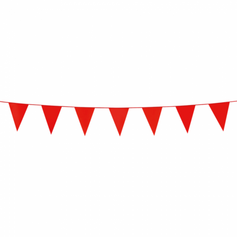 Mini vlaggenlijn Rood, 3 meter