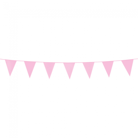 Mini vlaggenlijn Baby roze, 3 meter