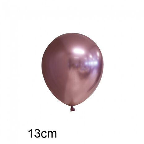 kleine chrome ballonnen Rose Gold, 5 inch