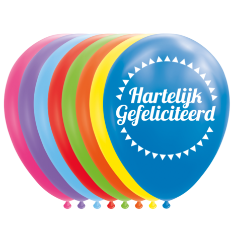 Helium ballonnen Hartelijk Gefeliciteerd