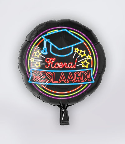 geslaagd neon folieballon