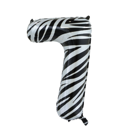 folie cijfer 7 zebra 86cm