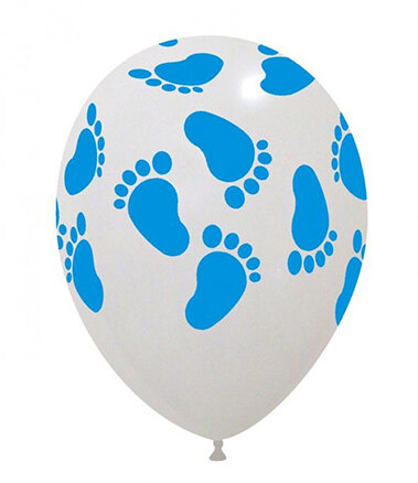Ballonnen baby voetjes blauw