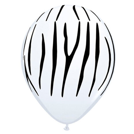Zebra print ballonnen, 30cm