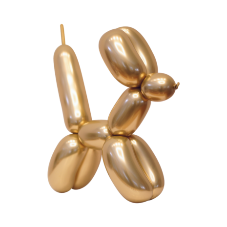 Modelleer vouw ballon goud chrome
