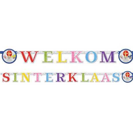 Welkom Sinterklaas letterslinger