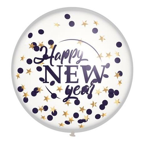 Happy new Year XL confetti ballon