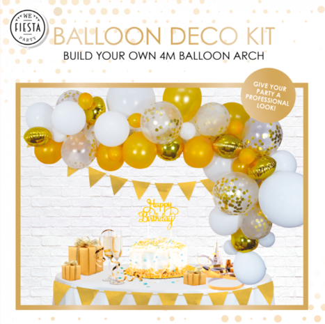 DIY ballon deco kit goud