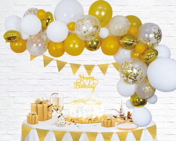 DIY ballon deco kit goud