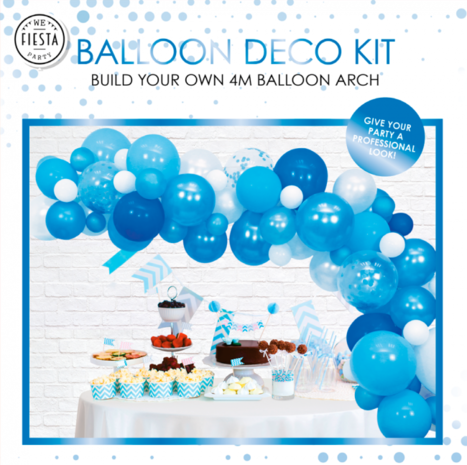 DIY ballon deco kit Blauw