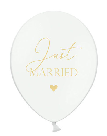 Just married ballonnen, 30cm