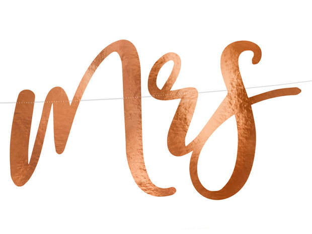 Banner Mr  &amp; Mrs, rose gold