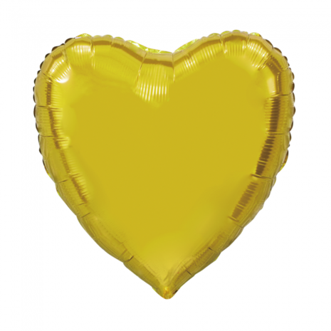 Goud hart folieballon 92 cm